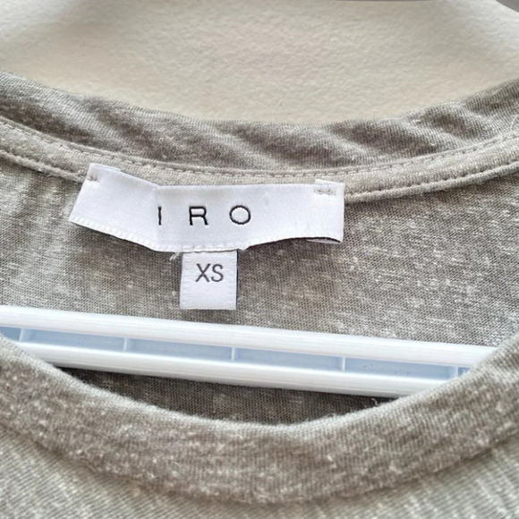 IRO - Heathered Grey Athos Cap Sleeve Ruched Mini Dress - Picture 5 of 7